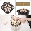 Aozita Multipurpose Stackable Egg Steamer Rack Trivet with Heat Resistant Silicone Handles Compatible for Instant Pot Accessories 6 Qt 8 Qt 18 Egg Cooking Rack for Pressure Cooker Accessories