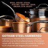 Gotham Steel 12” Nonstick Fry Pan with Lid – Hammered Copper Collection Premium Aluminum Cookware with Stainless Steel Handles Induction Plate for Even Heating Dishwasher & Oven Safe