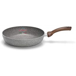 Olympia Woody Round Non-Stick PFOA-Free Die-Cast Aluminum Deep Fry Pan Made in Italy 12.5 Inch 4L Capacity