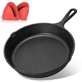 YACOOK Professional Chef Cast Iron Skillets 6 inch Pre-Seasoned Cast Iron Pan Non- Stick for Home Camping Indoor and Outdoor Cooking Searing and Baking on Stove top Frying Pan
