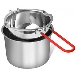 Gonioa Stainless Steel Double Boiler Melting Pot Chocolate Melting Pot with Heat Resistant Handle Large Capacity for Melting Chocolate Butter Cheese Caramel and Candy 600ml 20.3oz