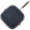 Anolon 84062 Advanced Hard Anodized Nonstick Square Griddle Pan Grill with Pour Spout 11 Inch Bronze Brown