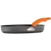 Rachael Ray Brights Hard Anodized Nonstick Square Griddle Pan Grill 11 Inch Gray with Orange Handles