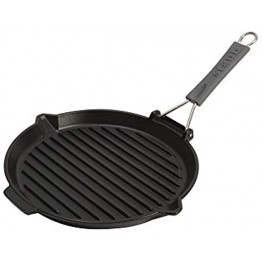 Staub Cast Iron 10" Round Folding Grill Matte Black Made in France
