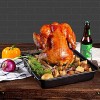 Beer Can Chicken Roaster Holder,Chicken Turkey Roasting Pan,12-inch Rapid Roasting Pan with Removable Steamer Plate,Use in Oven or on Outdoor Grill