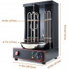 Electric Shawarma Machine Home Vertical Rotisserie Stainless Steel with 2 Efficient Heating Tubes 110V for Shawarma,Chicken Roaster,Tacos Meat