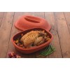 KitchenCraft Roasting Pan with Lid and Recipe in Gift Box Terracotta Orange 35 x 27 x 16.5 cm