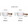 2Sonder Milk Pan Mini Butter Warmer 13 Oz & 20 Oz Saucepan with Wooden Handle Perfect Size for Heating Small Liquid Portions 600ml 20oz