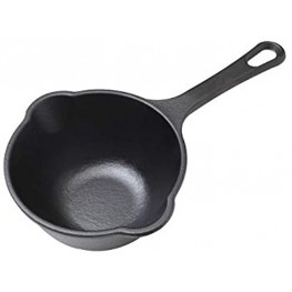 Victoria Cast Iron Sauce Pan. 0.45qt Sauce Pot Seasoned with 100% Kosher Certified Non-GMO Flaxseed Oil.