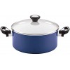Farberware Ceramic Dishwasher Safe Nonstick Cookware Pots and Pans Set 12 Piece Blue