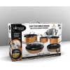 Gotham Steel Copper Cast 10 Piece Pots and Pans Set with Ultra Nonstick Diamond Surface Includes Frying Pans Stock Pots Saucepans & More Stay Cool Handles Oven & Dishwasher Safe 100% PFOA Free