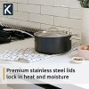 Kitchara Nonstick Kitchen Cookware Oven Safe Hard Anodized Aluminum 10 Piece Nonstick Pots and Pans Set with Stainless Steel Lid