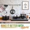 NutriChef 11 Pcs. Stylish Kitchen Set w Modern Cookware Design Non-Stick Kitchenware Pots & Pans Small & Medium Skillet Fry Pans w Golden Handles NCONYX