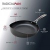 10” Radical Pan: Nonstick Frying & Saute Pan Skillet With Stainless Steel Handle for Gas Induction Electric Cooktops Hard-Anodized Dishwasher Safe. Oven safe SGS & NSF Certified. PFOA-free