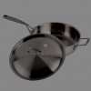 Babish Tri-Ply Stainless Steel Saute Pan w Lid 5-Quart