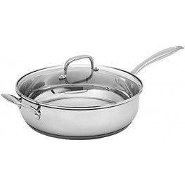 Basics Stainless Steel Saute Pan with Lid 5.5-Quart