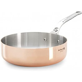 de Buyer Prima Matera Saute Pan Copper Cookware with Stainless Steel Oven and Induction Safe 6.25"
