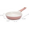 Ecolution Farmhouse Cast Aluminum Durable Nonstick Coating Even Heating Dishwasher Safe Soft Touch Handle 8-Inch Fry Pan Spice