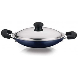 Vinod Appachetty Non-Stick Appam Pan with Stainless Steel Lid 21.5 cm