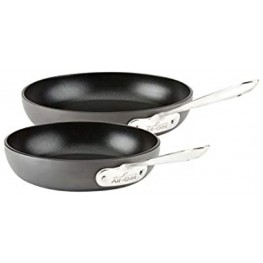 All-Clad E785S264 E785S263 HA1 Hard Anodized Nonstick Dishwasher Safe PFOA Free 8 and 10-Inch Fry Pan Cookware Set 2-Piece Black