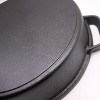 Cast Iron Skillet with Tempered Glass Lid 12-Inch Double Handled Cast Iron Deep Frying Pan with Lid