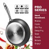 Granitestone Pro Hard Anodized Set | Skillet 8” 10” & 12” Cookware 100% PFOA Free Oven Dishwasher & Metal Utensil Safe Ultra Nonstick Frying Pans 3 Piece Black…