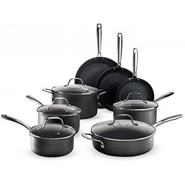 Granitestone Pro Pots and Pans Set 13 Piece Hard Anodized Premium Chef’s Cookware with Ultra Nonstick Diamond & Mineral Coating Stainless Steel Stay Cool Handles Oven Dishwasher & Metal Utensil Safe
