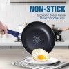 Retezoo Non-Stick Fry Pan Set,Cookware Induction Skillet Set for Kitchen 2 Piece 8 and 10.4 Cooking Pan Dishwasher Safe,PFOA Free Blue