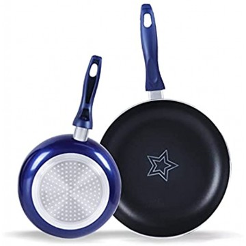 Retezoo Non-Stick Fry Pan Set,Cookware Induction Skillet Set for Kitchen 2 Piece 8" and 10.4" Cooking Pan Dishwasher Safe,PFOA Free Blue
