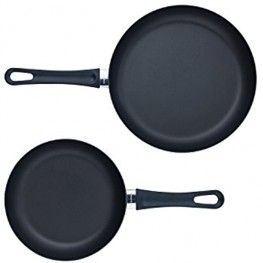 Scanpan Black Classic 2 Piece Fry Pan Set 8" and 10 1 4" Non-Induction 8" & 10.25"