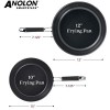 Anolon Smart Stack Hard Anodized Nonstick Frying Pan Set Fry Pan Set Hard Anodized Skillet Set 10 Inch and 12 Inch Black