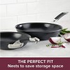 Anolon Smart Stack Hard Anodized Nonstick Frying Pan Set Fry Pan Set Hard Anodized Skillet Set 10 Inch and 12 Inch Black