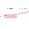 Japanese Omelette Pan Eggs Pan Tamagoya-ki Eggs Pan Non-Stick Coating Rectangle Frying Pan Mini Frying Pan With Heat Insulated Beech Handle Pink Japanese Rolled Omelet PanPink