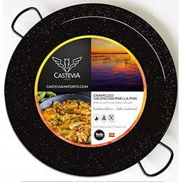 Castevia 20-Inch Enameled Steel Paella Pan 50cm 13 servings