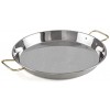 Made By Garcima For Gourmanity 16inch Stainless Steel Paella pan 40cm Paella Pan Large From Spain Paella Pan Stainless Steel with Gold Plated Handles Imported Spanish Paella Dish