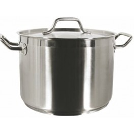 1 X New Professional Commercial Grade 8 QT Quart Heavy-Gauge Stainless Steel Stock Pot 3-Ply Clad Base Induction Ready With Lid Cover NSF Certified Item