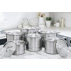 Aramco AI-832-6 18 Piece Alpine Cuisine Aluminum Stock Pot Set 8 12 16 20 24 32 Quart Silver