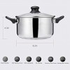 NARCE Stainless Steel Stockpot 3 Quart Stock Pot with Lid Heat-Proof Double Handles Dishwasher Safe