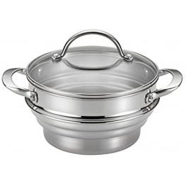 Anolon Classic Stainless Steel Steamer Insert with Lid Silver