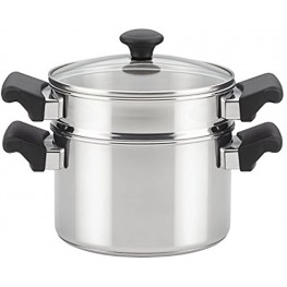 Farberware Classic Stainless Steel Saucepot Steamer Insert and Lid 3 Quart Silver