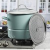 Kenmore Broadway Steamer Stock Pot with Insert and Lid 16-Quart Glacier Blue