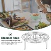Stainless Steel Steamer Rack Multi-Purpose Round Cooling Rack for Baking Canning Cooking Lifting Food in Pots Pressure Cooker Steamer and Oven High,size:16x7cm