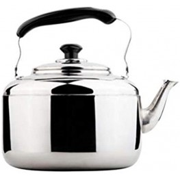 Cabilock 5L Whistling Tea Kettle Stainless Steel Tea Pot Ergonomic Handle Tea Water Pot Kitchen Stovetop Kettle for Home
