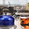 Cabilock Tea Kettle Stove Top 3 Quart Whistling Tea Kettle Teapot Stainless Steel Teapot Heating Water Container with Handle for Home Gas Stovetop Blue
