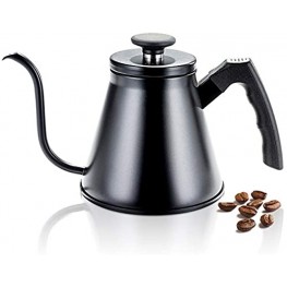 Stovetop Stainless Steel Coffee Kettle 1.2L 40oz Gooseneck Pour Over Coffee Kettle for Tea and Coffee Black