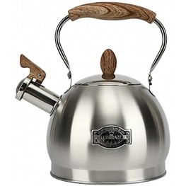 Tea Kettle 2.8 Quart Tea Kettles Stovetop Whistling Teapot Stainless Steel Tea Pots for Stove Top Whistle Tea PotSilver