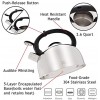 Tea Kettle for Stove Top Food-Grade Stainless Steel Tea Kettle with Safe to Touch Ergonomic Handle AND 5-Layered Base that Heats Fast- Kettle Stovetop Tea Kettles Tea pots for Stovetop