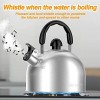 Tea Kettle for Stove Top Whistling Tea Kettle Stainless Steel Teapot with Ergonomic Handle 2.2Liter Anit-scald Tea Pot for Stovetop