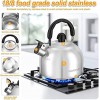 Tea Kettle for Stove Top Whistling Tea Kettle Stainless Steel Teapot with Ergonomic Handle 2.2Liter Anit-scald Tea Pot for Stovetop