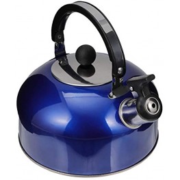 YARNOW Whistling Tea Kettle Stainless Steel Stove Top Whistling Teapot Hot Water Kettle for Home Kitchen 3L Blue